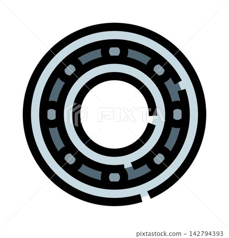 Ball bearing mechanical part engineering icon concept 142794393