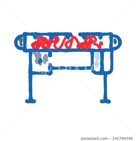 Industrial conveyor belt furnace for heating materials 142794394