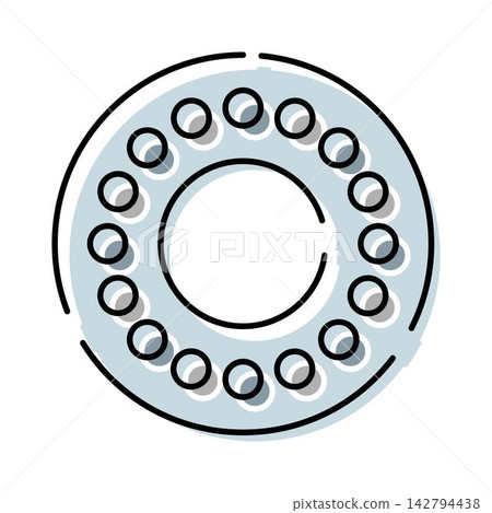 Ball bearing design icon illustrating engineering and industry Ball bearing design icon illustrating engineering and industry 142794438