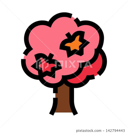 Pink flowering tree blossoming during spring season Pink flowering tree blossoming during spring season 142794443