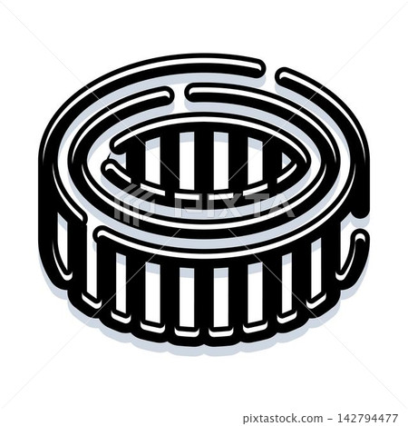 Abstract stadium arena icon black and white 142794477