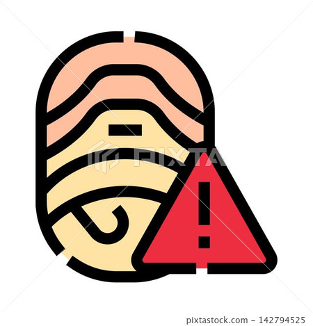 Fingerprint scanning error warning and access denied biometric identification Fingerprint scanning error warning and access denied biometric identification 142794525