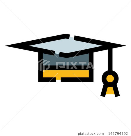 Graduation cap icon celebrating education success achievement Graduation cap icon celebrating education success achievement 142794592