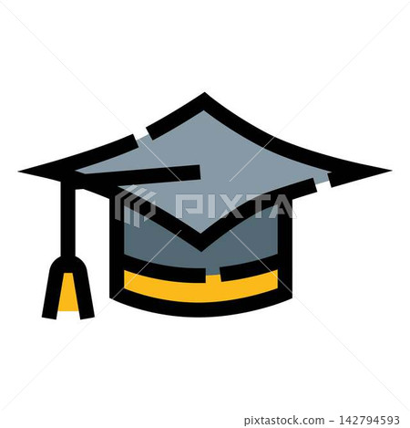 Graduation cap mortarboard education academic success icon 142794593