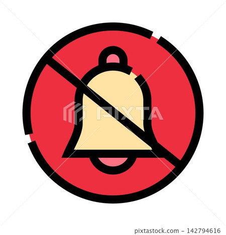 Mute notification bell icon with quiet mode Mute notification bell icon with quiet mode 142794616