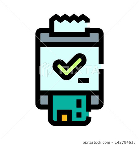 Payment terminal processing successful credit card transaction Payment terminal processing successful credit card transaction 142794635