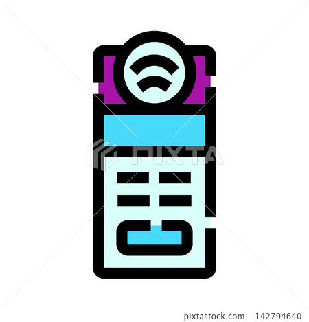 Smart remote controlling wireless smart home device icon 142794640