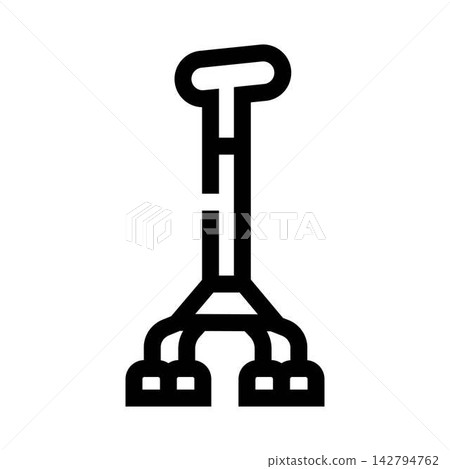 Quad cane helping with mobility and support Quad cane helping with mobility and support 142794762