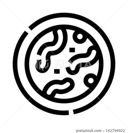 Petri dish cultivating bacteria and microscopic organisms icon Petri dish cultivating bacteria and microscopic organisms icon 142794922