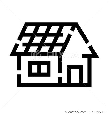House with solar panels generating clean energy House with solar panels generating clean energy 142795038