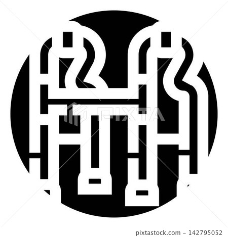 Abstract maze digital solution finding concept Abstract maze digital solution finding concept 142795052