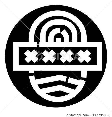 Cyber security lock password protecting digital data 142795062