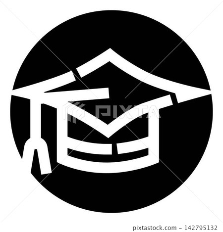 Graduation cap mortarboard education success symbol icon Graduation cap mortarboard education success symbol icon 142795132