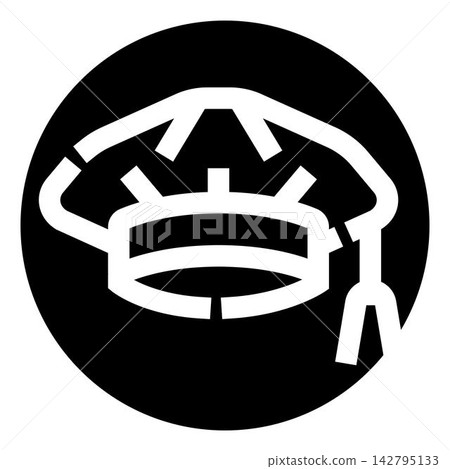Graduation cap icon representing academic achievement and education Graduation cap icon representing academic achievement and education 142795133