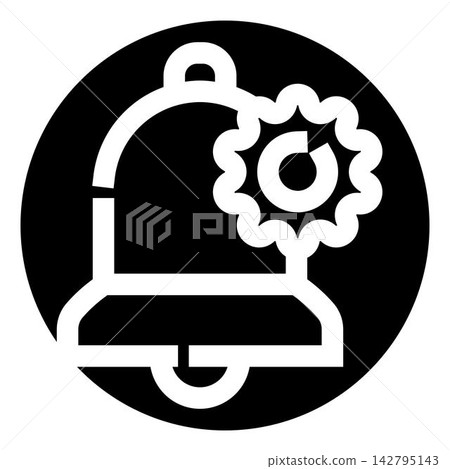 Bell notification icon controlling alert settings Bell notification icon controlling alert settings 142795143