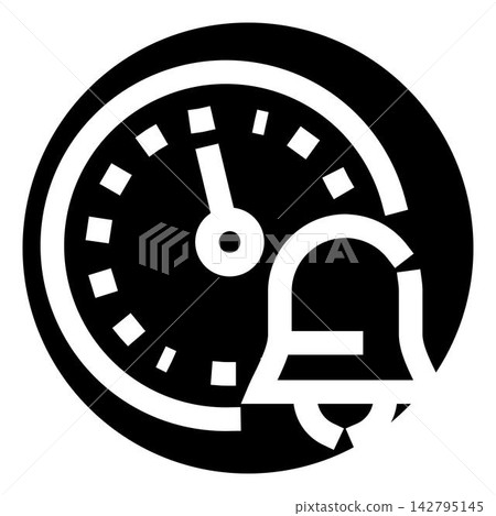 Alarm clock bell notification deadline time icon 142795145