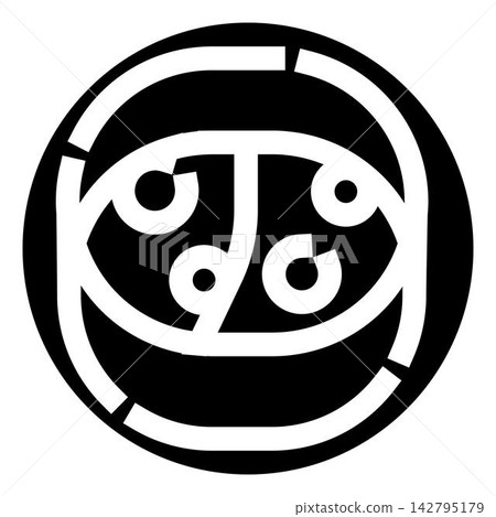 Abstract circular emblem logo design with lines Abstract circular emblem logo design with lines 142795179