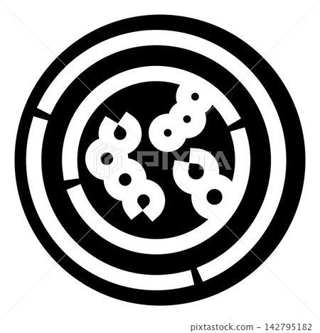 Black and white abstract geometric circular pattern Black and white abstract geometric circular pattern 142795182