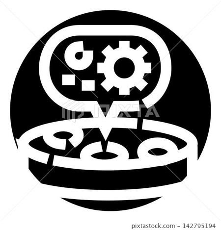 Technology icon representing process automation and efficiency 142795194