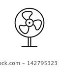cooling fan line icon vector element design 142795323