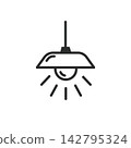 hanging led light line icon vector element design 142795324