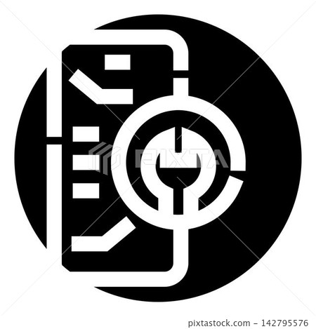 Smartphone repair service with wrench icon concept Smartphone repair service with wrench icon concept 142795576
