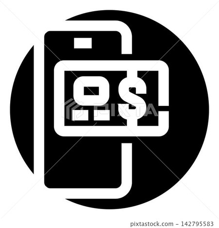 Smartphone with credit card icon for mobile payment 142795583