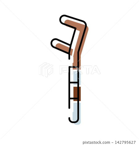 Crutch medical support improving mobility and rehabilitation concept 142795627