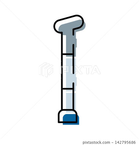 Walking cane icon representing mobility and support 142795686