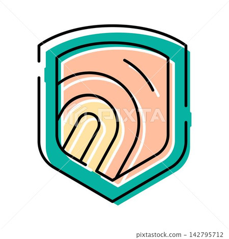 Skin protection shield icon concept illustration Skin protection shield icon concept illustration 142795712