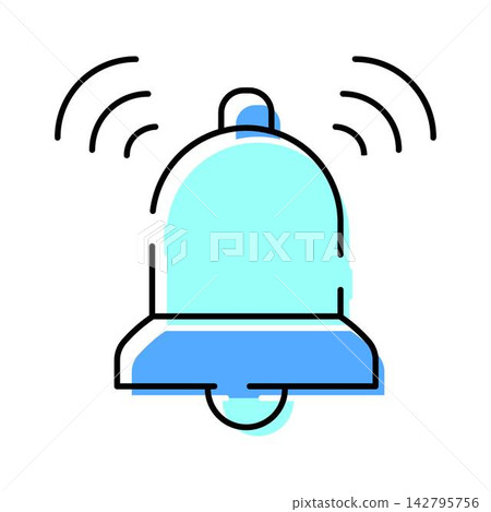 Bell icon ringing online notification alert signal Bell icon ringing online notification alert signal 142795756