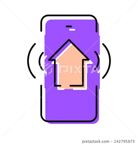 Smartphone controlling smart home automation system icon 142795873