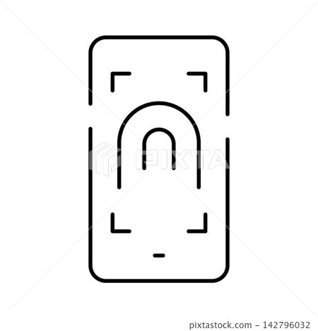 Smartphone fingerprint scanning unlocking biometric security access Smartphone fingerprint scanning unlocking biometric security access 142796032