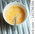 Cracking a raw egg into a bowl, preparing to fry an egg. 142796366
