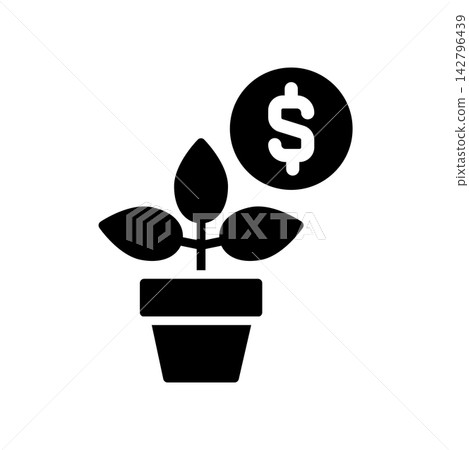 Grow icon design template Grow icon design template 142796439