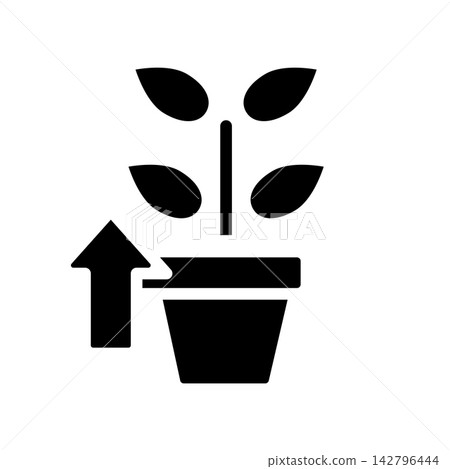 Grow icon design template 142796444