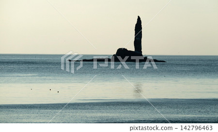 Candle Rock standing in the Shakotan Blue sea of Yoichi Town, Hokkaido Candle Rock standing in the Shakotan Blue sea of Yoichi Town, Hokkaido 142796463
