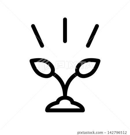 Grow icon design template 142796512