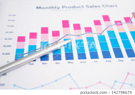 Chart graph paper. Finance, account, statistic, investment data economy, stock exchange business. Chart graph paper. Finance, account, statistic, investment data economy, stock exchange business. 142796679