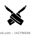 Cooking knife icon design template 142796698