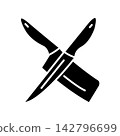Cooking knife icon design template 142796699