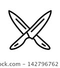 Cooking knife icon design template 142796762