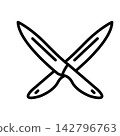 Cooking knife icon design template 142796763