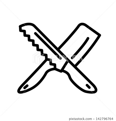 Cooking knife icon design template 142796764