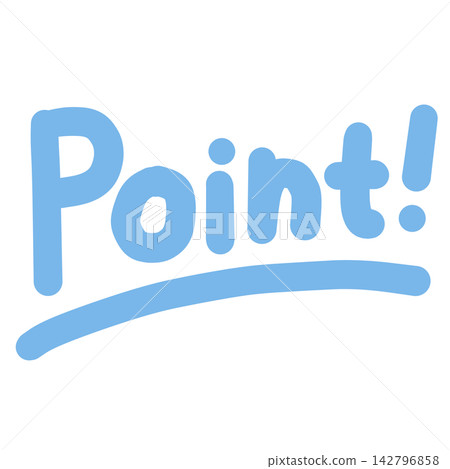 Hand-drawn style blue POINT! text illustration Hand-drawn style blue POINT! text illustration 142796858
