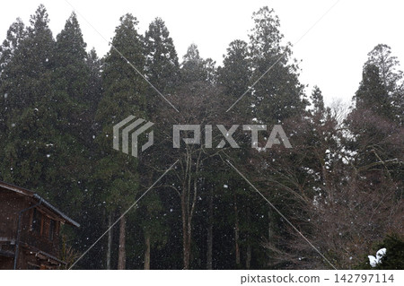 Winter scene in Shirakawa Village, Japan Winter scene in Shirakawa Village, Japan 142797114