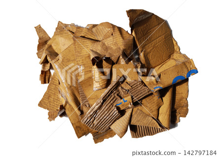 Wet brown kraft paper sheets ruined by water. Wet brown kraft paper sheets ruined by water. 142797184