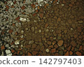 Abstract Texture of Broken Ceramic Tiles and Shards 142797403