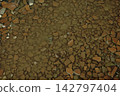 Abstract Texture of Broken Ceramic Tiles and Shards 142797404
