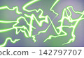 Dark Haunted Halloween Background Featuring Glowing Electric Bolts 142797707